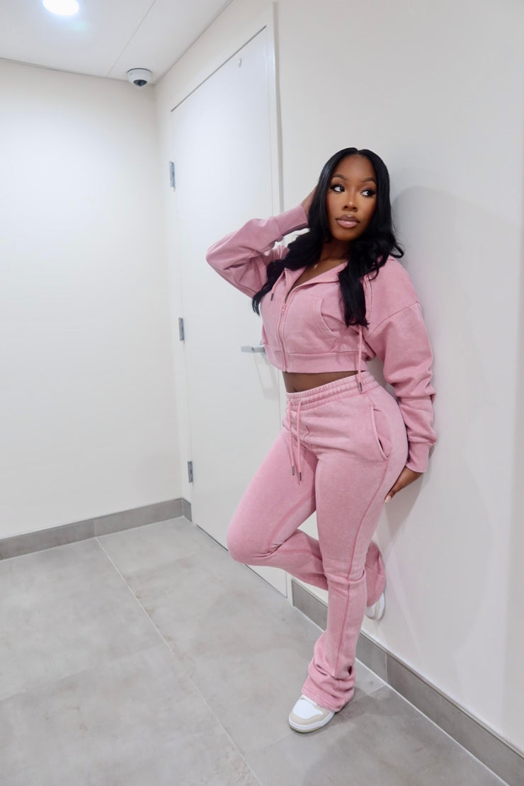 Ash Extended Jogger Set (Pink)