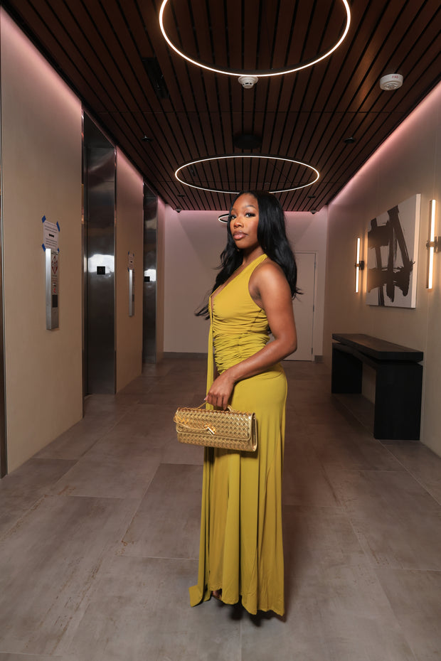 Alluring Maxi Dress (Moss)