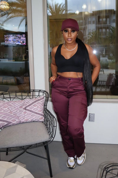 Combat Cargo Pants (Burgundy)