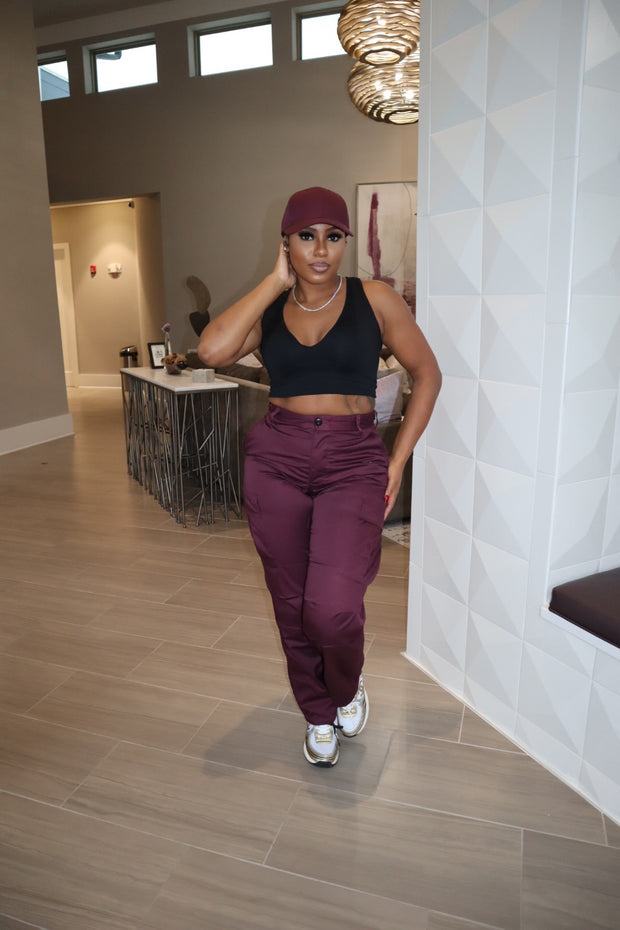 Combat Cargo Pants (Burgundy)