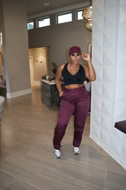 Combat Cargo Pants (Burgundy)