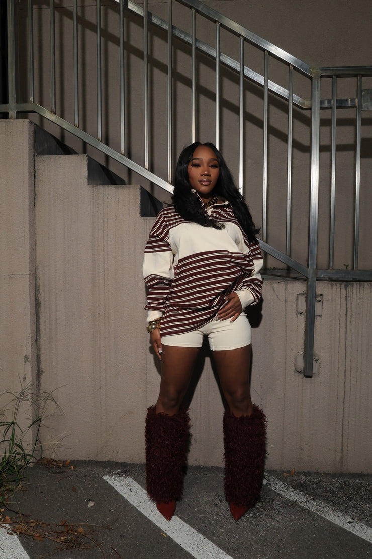 Maroon Stripe Set