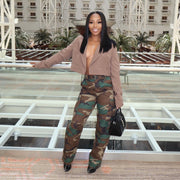 Camo Custom Flare Cargo Pants